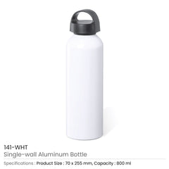 White Sublimation Bottles, Twist to Open, 800ml