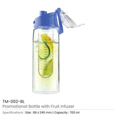 Custom Printed Water Bottle With Fruit Infuser | Logo Branding Corporate Gift | UAE Delivery | Yalla Printing UAE