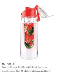 Custom Printed Water Bottle With Fruit Infuser | Logo Branding Corporate Gift | UAE Delivery | Yalla Printing UAE