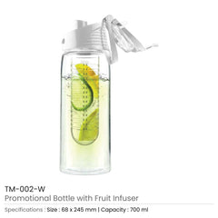 Custom Printed Water Bottle With Fruit Infuser | Logo Branding Corporate Gift | UAE Delivery | Yalla Printing UAE