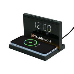 Custom Printed Dorniel Alarm Clock, 15W Wireless Charger And Night Light | Logo Branding Corporate Gift | UAE Delivery | Yalla Printing UAE