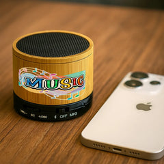 Custom Printed Bamboo Bluetooth Speakers V4.2 - Bamboo | Logo Branding Corporate Gift | UAE Delivery | Yalla Printing UAE