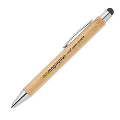 Bamboo Pen with Stylus | Logo Printed Business Gift – Yalla Printing UAE