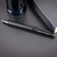 Black Metal Pens with Diamond Textured Design Barrel | Custom Packaging Printing | Free Design Support | Yalla Printing UAE