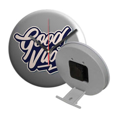 Custom Printed Clock Button With Stand | Exhibitions, Conferences, Corporate Events | Yalla Printing UAE