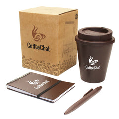 Custom Printed Coffee Gift Sets With Cup, Notepad, And Pen | Logo Branding Corporate Gift | UAE Delivery | Yalla Printing UAE