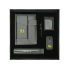 Custom Printed Corporate Office Gift Set In Black Cardboard Box - Cardboard / Corrugated Board | Custom Packaging Printing | Free Design Support | Yalla Printing UAE