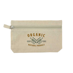 Custom Printed Cotton Pouch With Front Zipper - Cotton Fabric | Custom Branded Bag | UAE Delivery | Yalla Printing UAE