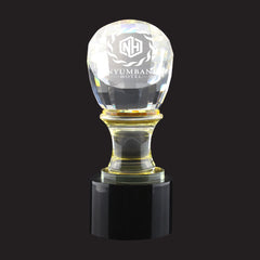Custom Printed Crystal Trophy In Wooden Box | Custom Packaging Printing | Free Design Support | Yalla Printing UAE