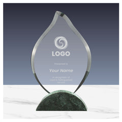Flame Shaped Crystal & Marble Awards