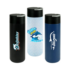 Custom Printed Double Wall Ss Bottle, Twist - Off Lid With Phone Holder 600 Ml - Stainless Steel | Logo Branding Corporate Gift | UAE Delivery | Yalla Printing UAE