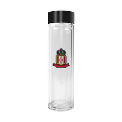 Double Wall Glass Bottles With Sadu Sleeve 500ml | Logo Branding Corporate Gift | UAE Delivery | Yalla Printing UAE