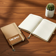 Custom Printed Hard Cover PU Notebooks in A5 Size with Metal Plate Bookmark | Logo Branding Corporate Gift | UAE Delivery | Yalla Printing UAE