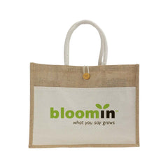 Custom Printed Jute Bags With Cotton Pocket And Handle - Cotton Fabric | Exhibitions, Conferences, Corporate Events | Yalla Printing UAE