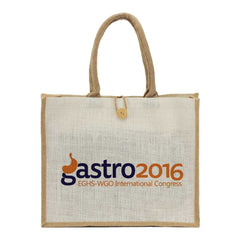 Custom Printed Jute Shopping Bags With Button | Custom Branded Bag | UAE Delivery | Yalla Printing UAE