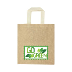 Custom Printed Cotton Like Jute Bags With Webbing Handle 250Gsm - Cotton Fabric | Custom Branded Bag | UAE Delivery | Yalla Printing UAE