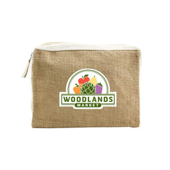 Custom Printed Jute With Cotton Zipper Pouch - Cotton Fabric | Custom Branded Bag | UAE Delivery | Yalla Printing UAE