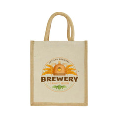 Custom Printed Laminated Cotton Bags With Natural Jute Gusset 10 Oz - Cotton Fabric | Custom Branded Bag | UAE Delivery | Yalla Printing UAE