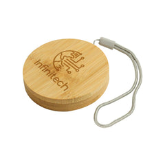 Custom Printed Multi - Charging Cable Set In Round Bamboo Case - Bamboo | Exhibitions, Conferences, Corporate Events | Yalla Printing UAE