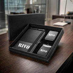 Metal Pens – Promotional Office Gift sets in Black Square Premium Gift Box | Custom Packaging Printing | Free Design Support | Yalla Printing UAE