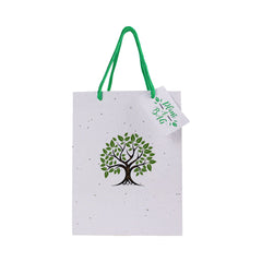 Custom Printed Plantable Marigold Seed Paper Bags In A4 Size With Tag | Custom Branded Bag | UAE Delivery | Yalla Printing UAE
