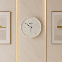 Custom Printed Round Analog Wall Clock Matte Finish White | Logo Branding Corporate Gift | UAE Delivery | Yalla Printing UAE