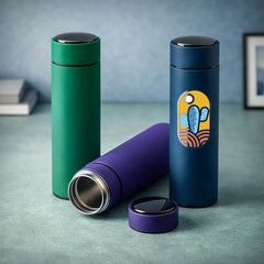 Smart Temperature LED Display Bottles In Soft Touch Finish - 500ml