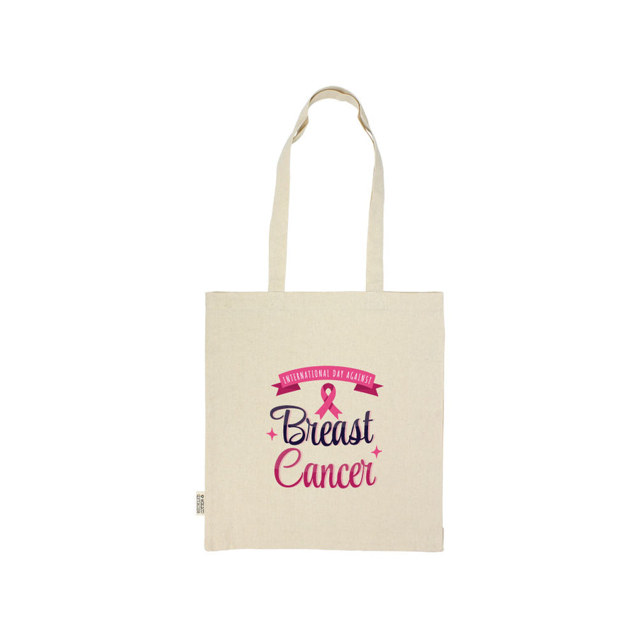 Custom Printed Recycled Cotton Bags With Breast Cancer Awareness Logo - Cotton Fabric | Exhibitions, Conferences, Corporate Events | Yalla Printing UAE
