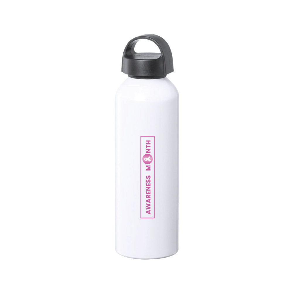 Custom Printed White Bottles With Breast Cancer Awareness Logo | Logo Branding Corporate Gift | UAE Delivery | Yalla Printing UAE
