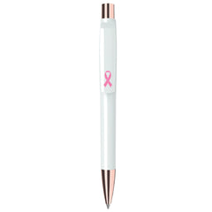 Custom Printed Maxema Pens With Breast Cancer Awareness Logo | Logo Branding Corporate Gift | UAE Delivery | Yalla Printing UAE