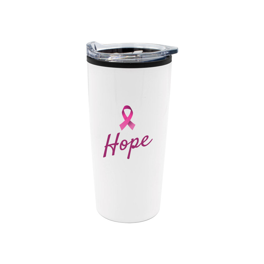 Custom Printed Travel Mugs With Breast Cancer Awareness Logo | Logo Branding Corporate Gift | UAE Delivery | Yalla Printing UAE