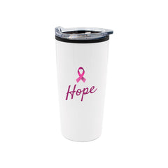 Custom Printed Travel Mugs With Breast Cancer Awareness Logo | Logo Branding Corporate Gift | UAE Delivery | Yalla Printing UAE
