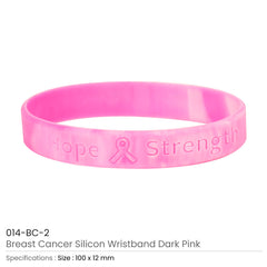 Custom Printed Breast Cancer Awareness Wristbands With Logo | Logo Branding Corporate Gift | UAE Delivery | Yalla Printing UAE