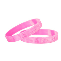 Custom Printed Breast Cancer Awareness Wristbands With Logo | Logo Branding Corporate Gift | UAE Delivery | Yalla Printing UAE