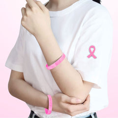 Custom Printed Breast Cancer Awareness Wristbands With Logo | Logo Branding Corporate Gift | UAE Delivery | Yalla Printing UAE