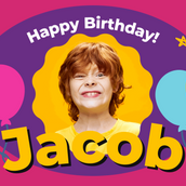 Custom Bright Colored Happy Birthday Banner - Personalized Party Decor - Yalla Printing