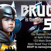 Batman Theme Birthday Banner - Personalized Party Decor - Yalla Printing