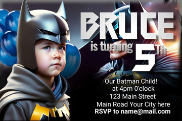 Batman Theme Birthday Banner - Personalized Party Decor