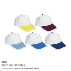 Custom Printed Brushed Cotton Caps - Cotton Fabric | Custom Apparel Branding | UAE Delivery | Yalla Printing UAE
