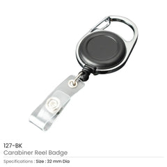 Custom Printed Reel Badges With Carabiner And Belt Clip | Corporate Award & Recognition Gift | UAE Delivery | Yalla Printing UAE