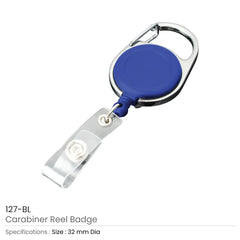 Custom Printed Reel Badges With Carabiner And Belt Clip | Corporate Award & Recognition Gift | UAE Delivery | Yalla Printing UAE