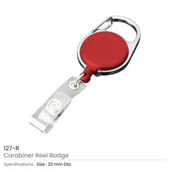 Custom Printed Reel Badges With Carabiner And Belt Clip | Corporate Award & Recognition Gift | UAE Delivery | Yalla Printing UAE