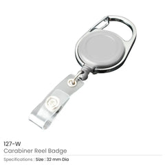 Custom Printed Reel Badges With Carabiner And Belt Clip | Corporate Award & Recognition Gift | UAE Delivery | Yalla Printing UAE