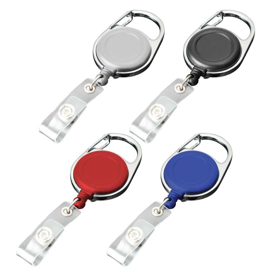 Custom Printed Reel Badges With Carabiner And Belt Clip | Exhibitions, Conferences, Corporate Events | Yalla Printing UAE