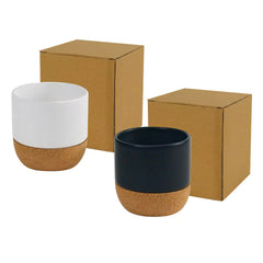 Caps & Headwear – Ceramic Cup with Cork Base 6 oz Matte Finish | Restaurant & Takeaway Branding – Yalla Printing UAE