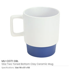 Custom Printed Ceramic Mugs with Bottom Clay in 12 Oz, Matte Finish | Logo Branding Corporate Gift | UAE Delivery | Yalla Printing UAE