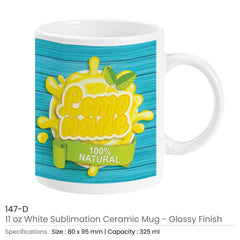 White Ceramic Mugs | Logo Branding Corporate Gift | UAE Delivery | Yalla Printing UAE