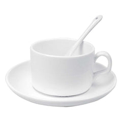 Custom Printed Ceramic Saucer Teacups With Spoon - Ceramic | Logo Branding Corporate Gift | UAE Delivery | Yalla Printing UAE