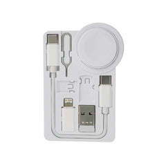 Custom Printed Charging Cable Kit (60W) With Iwatch Charging Pad In Pu Leather Pouch | Custom Branded Bag | UAE Delivery | Yalla Printing UAE