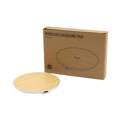 Custom Printed Bamboo Wireless Charging Pads - Bamboo | Logo Branding Corporate Gift | UAE Delivery | Yalla Printing UAE